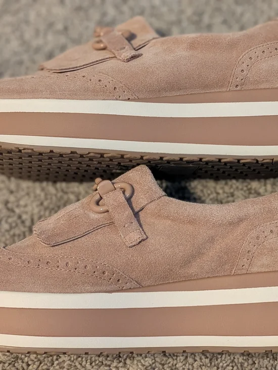 Dolce Vita Sz 9.5 Suede Platform Loafers in Toffee - Picture 8 of 8